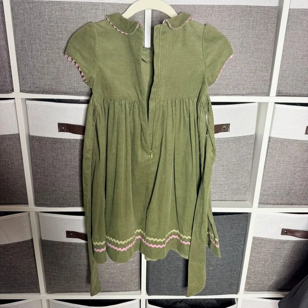 Charter Club Vintage Inspired Smocked Micro Corduroy Dress Size 6